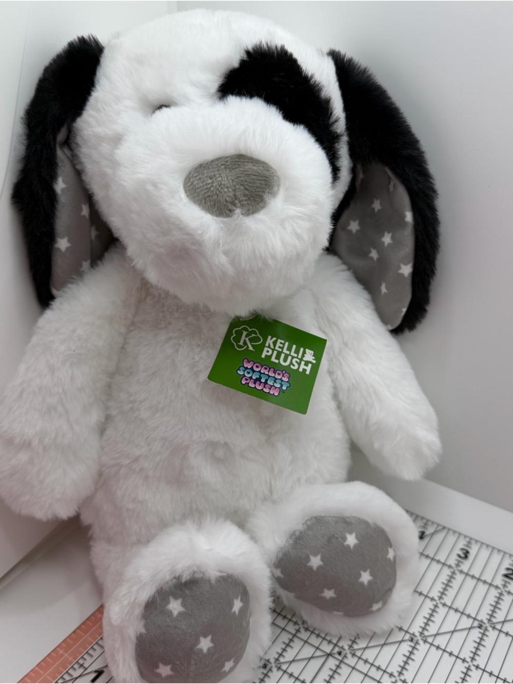 World’s Softest White Gray Puppy Plush